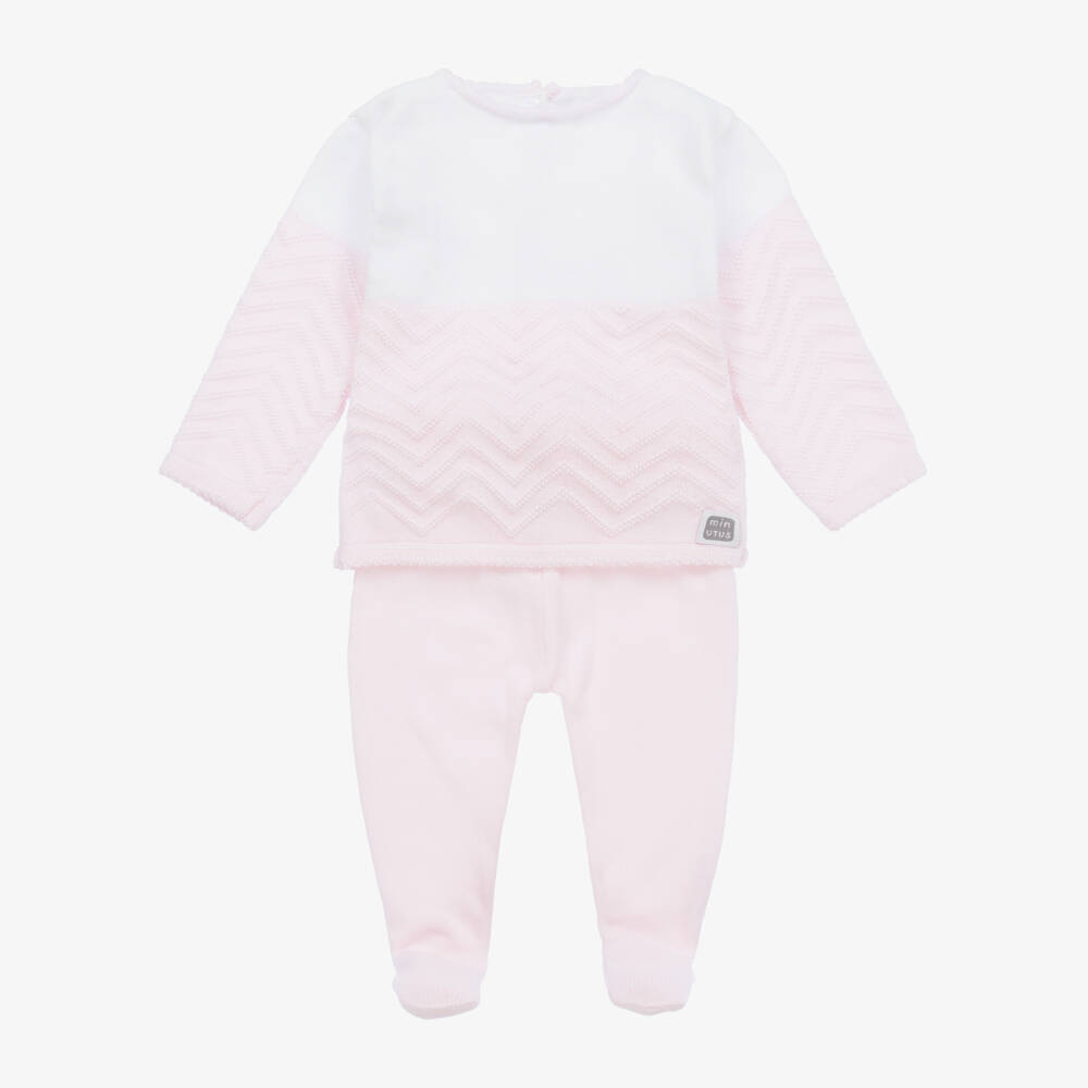 Minutus-Розовый вязаный комплект для девочек | Childrensalon Outlet