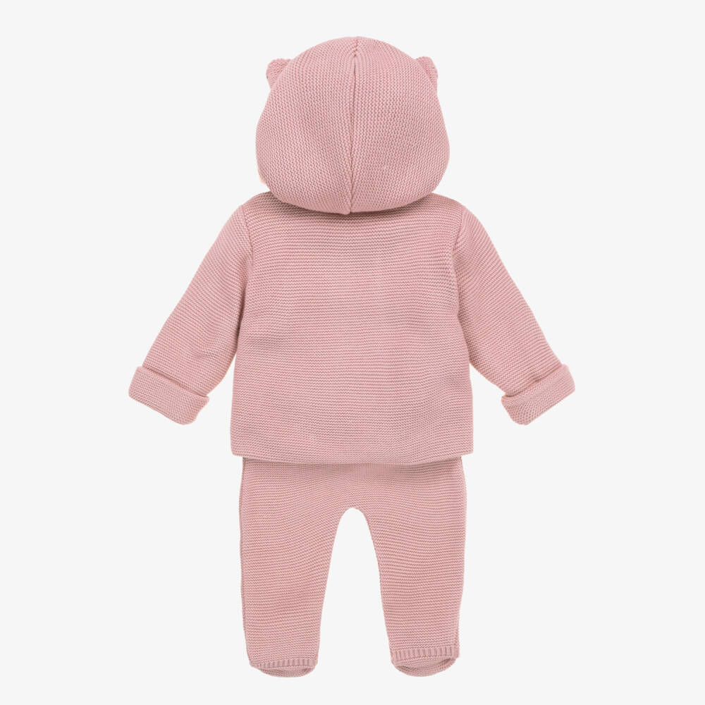 Minutus-Pink Hooded Pram Coat & Trouser Set | Childrensalon Outlet