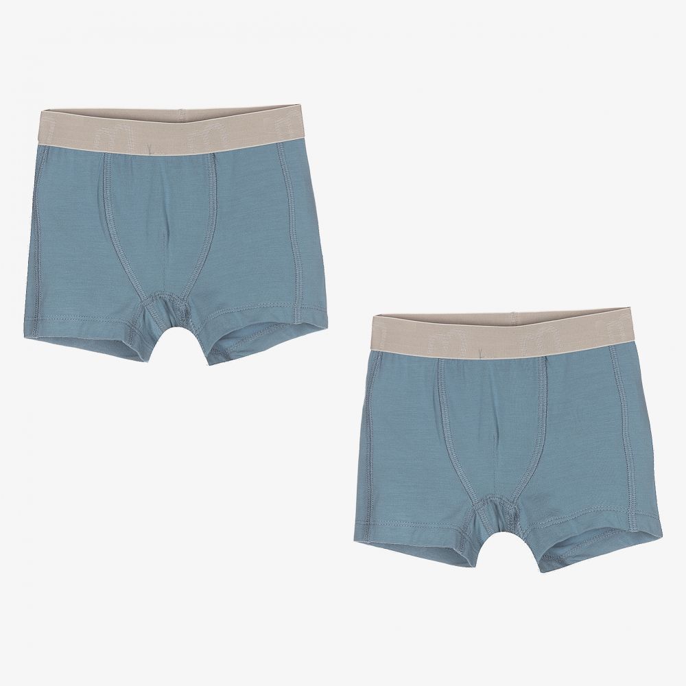 Minymo - Blue Boxer Shorts (2 Pack) | Childrensalon