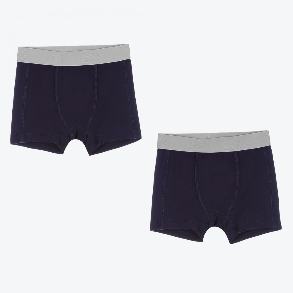 Minymo - Blue Boxer Shorts (2 Pack) | Childrensalon