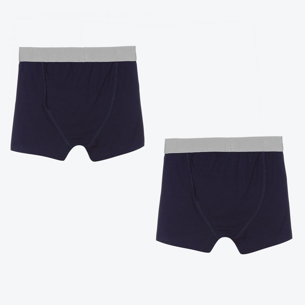 Minymo-Blue Boxer Shorts (2 Pack) | Childrensalon Outlet