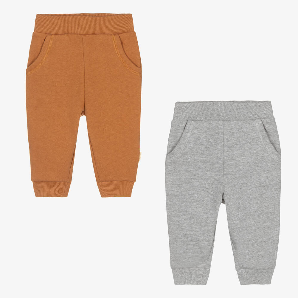 Minymo-Boys Brown and Grey Joggers Set | Childrensalon Outlet