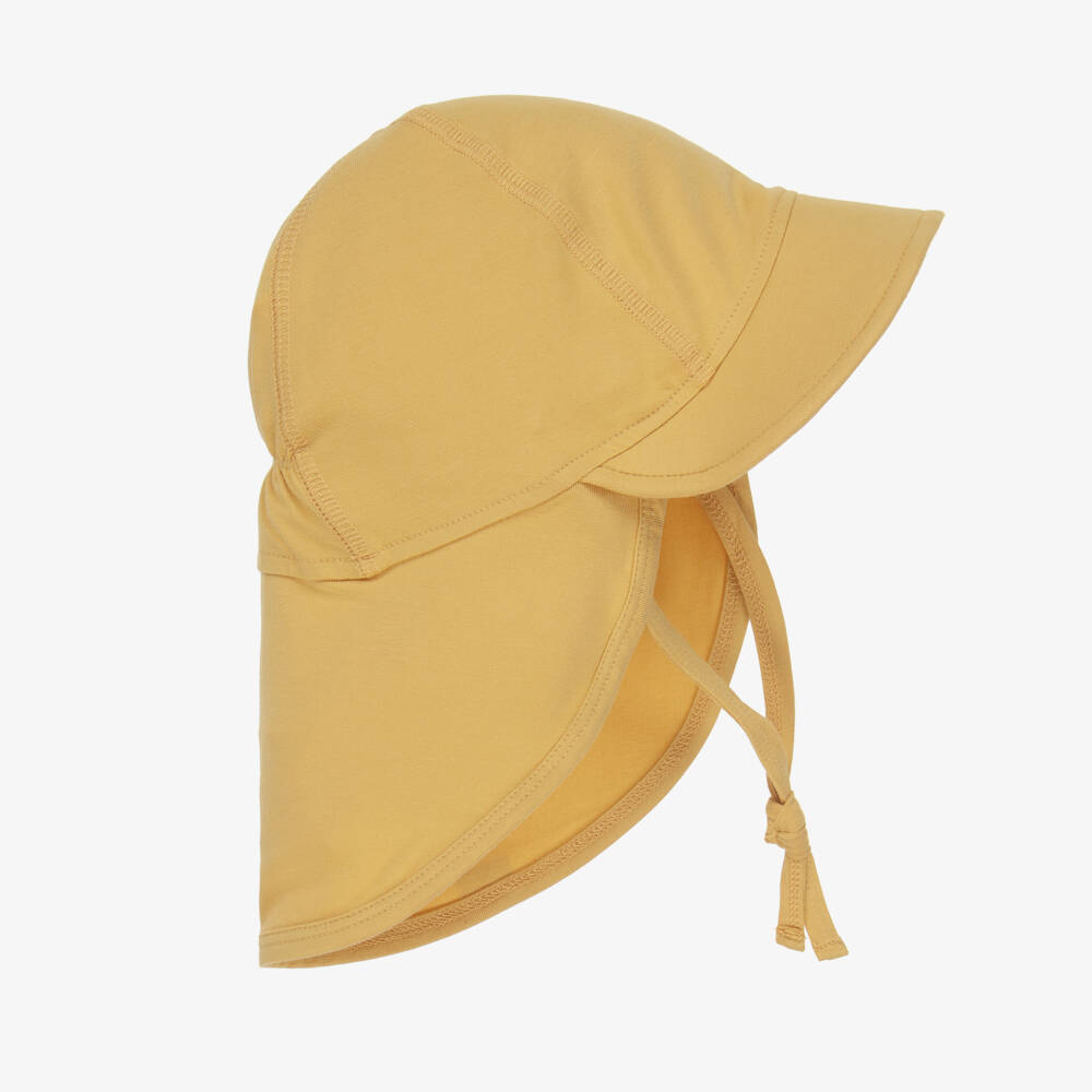 Minymo-Boys Mustard Bamboo Sun Cap | Childrensalon Outlet