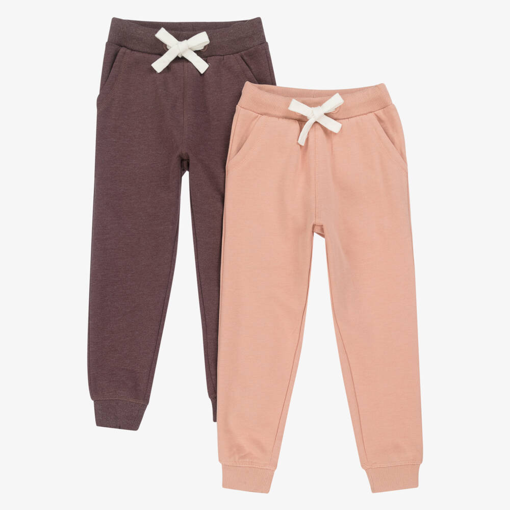 Minymo-بنطلونات رياضية قطنية وردية وحمراء للبنات | Childrensalon Outlet