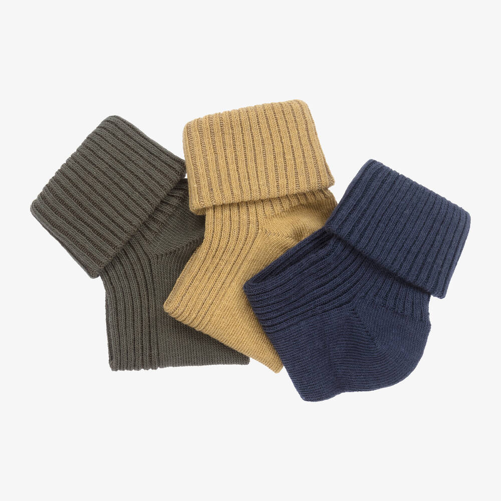 Minymo-جوارب لون أزرق وأخضر للأطفال (عدد 3) | Childrensalon Outlet