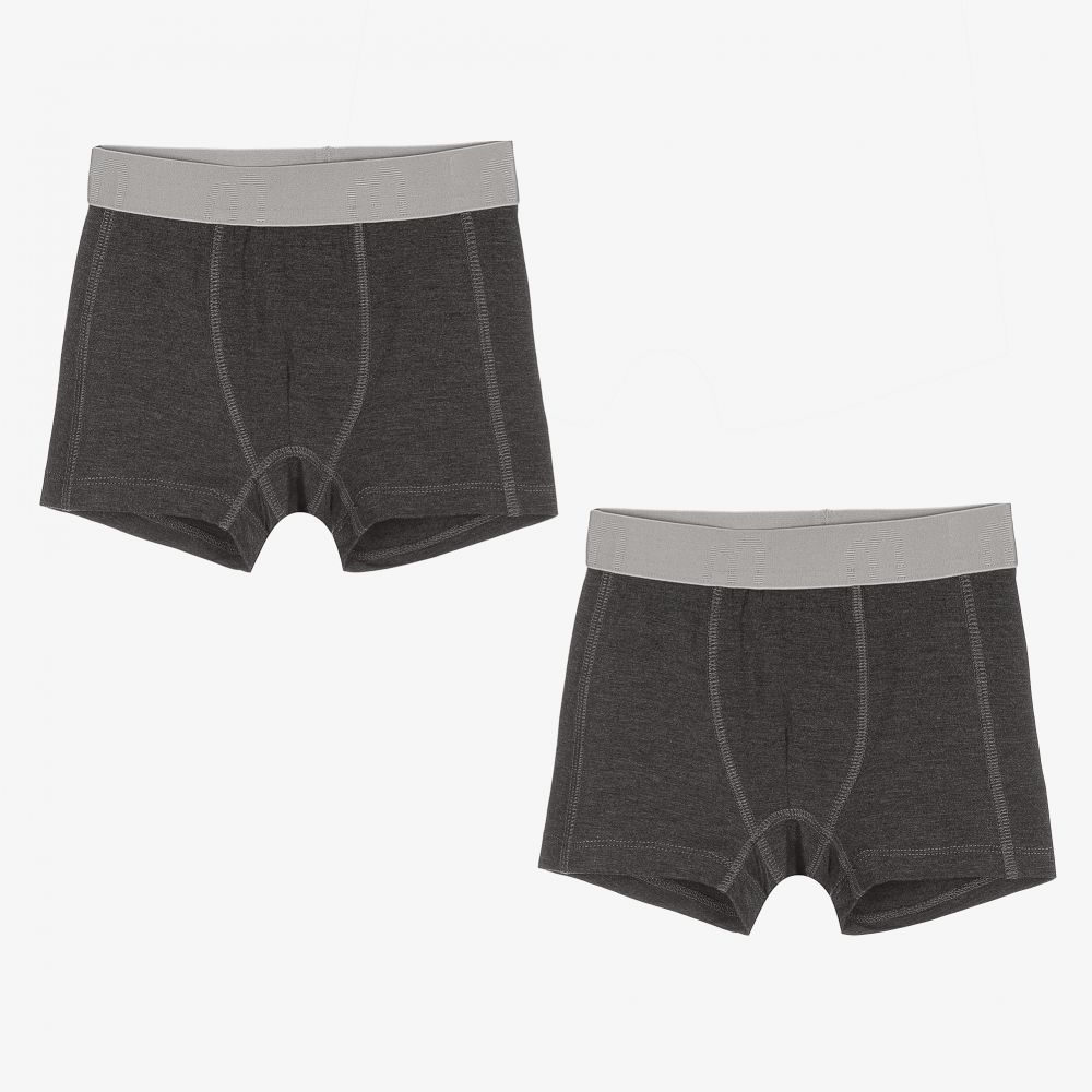 Minymo-Grey Boxer Shorts (2 Pack) | Childrensalon Outlet