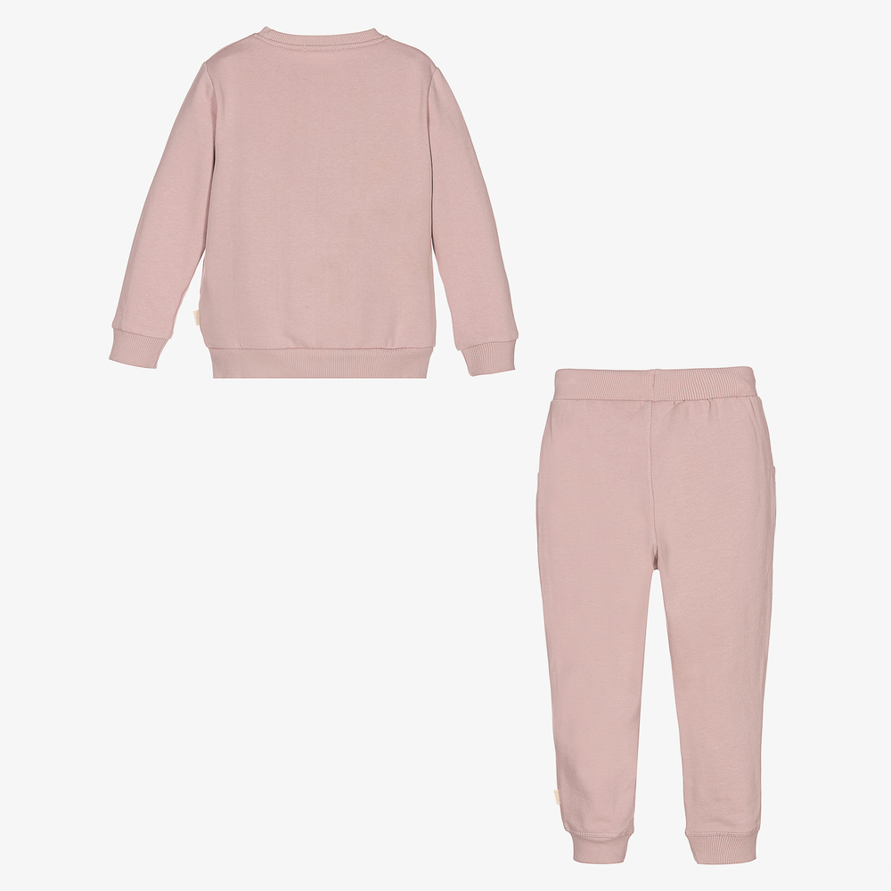 Minymo-Lilac Pink Cotton Tracksuit | Childrensalon Outlet