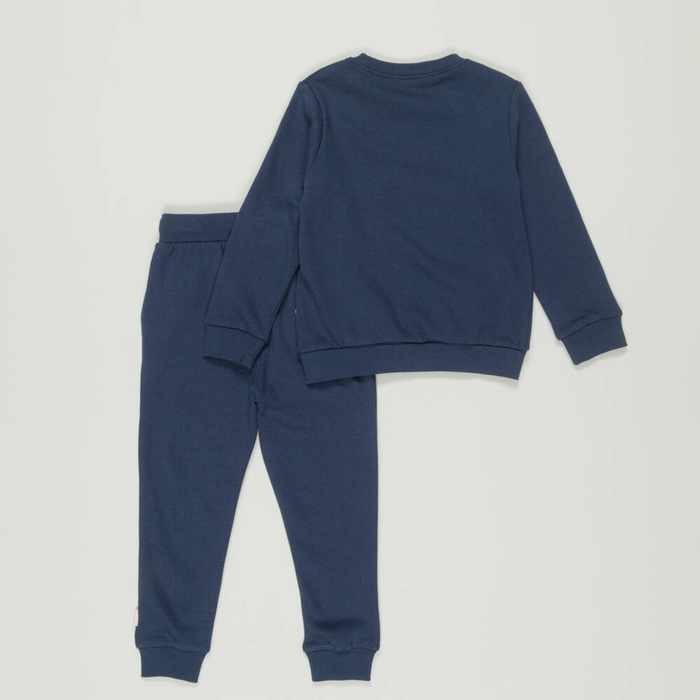 Minymo-Preloved Navy Blue Cotton Tracksuit (3 years) | Childrensalon Outlet