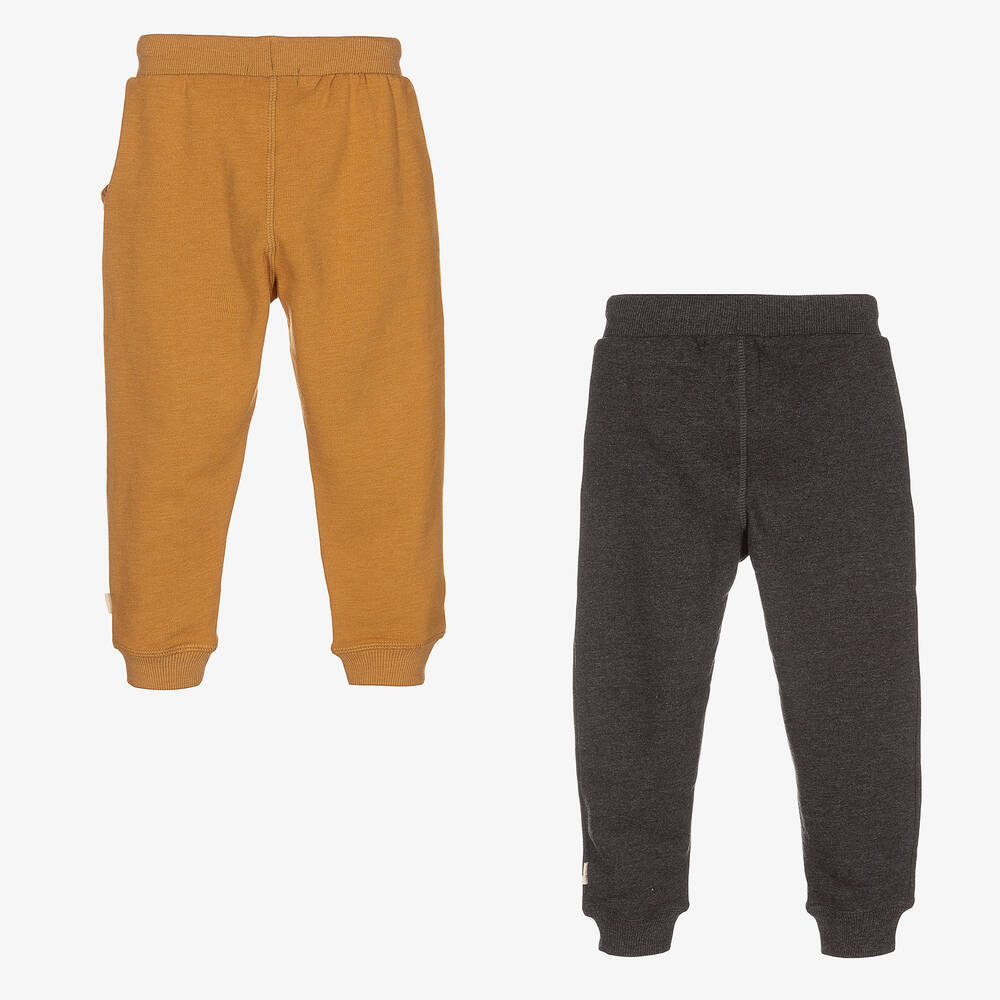 Minymo-Yellow & Grey Cotton Joggers (2 Pack) | Childrensalon Outlet