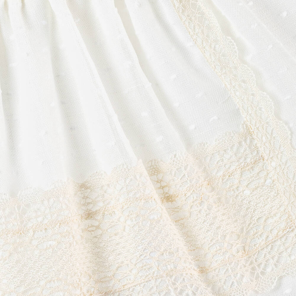 ميراندا-طقم فستان بلومتي لون عاجي للمولودات | Childrensalon Outlet