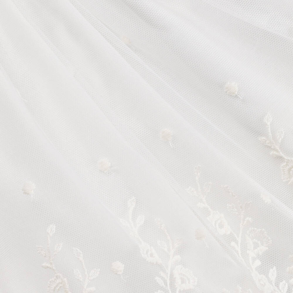 ميراندا-طقم فستان تول ودانتيل لون عاجي للمولودات | Childrensalon Outlet