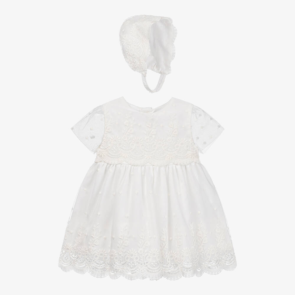 Miranda-Baby Girls Ivory Tulle Dress Set | Childrensalon Outlet