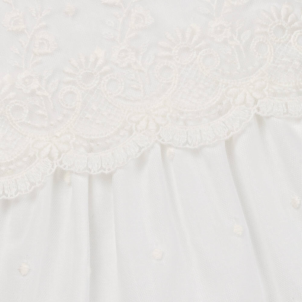 Miranda-Baby Girls Ivory Tulle Shortie Set | Childrensalon Outlet