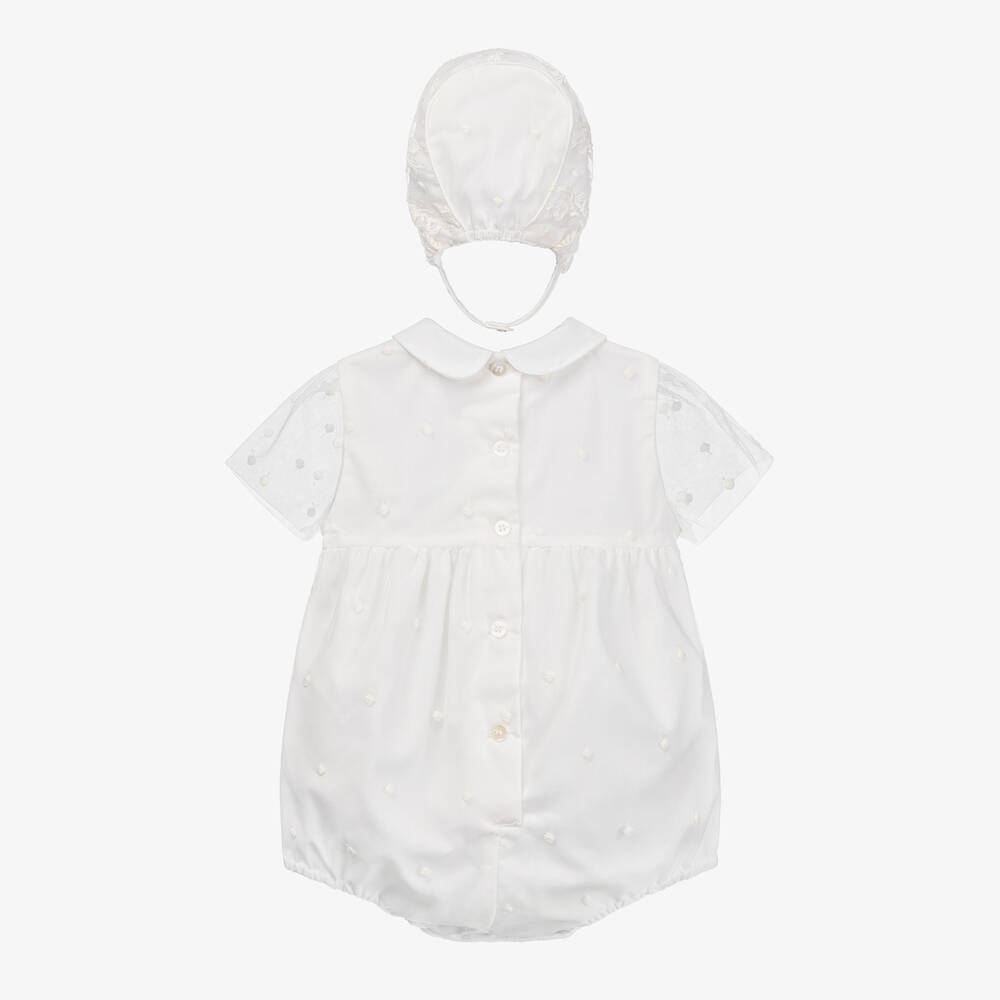 Miranda-Baby Girls Ivory Tulle Shortie Set | Childrensalon Outlet