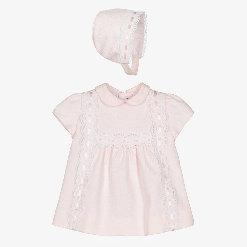 Miranda-Baby Girls Pink Cotton Dress Set | Childrensalon Outlet