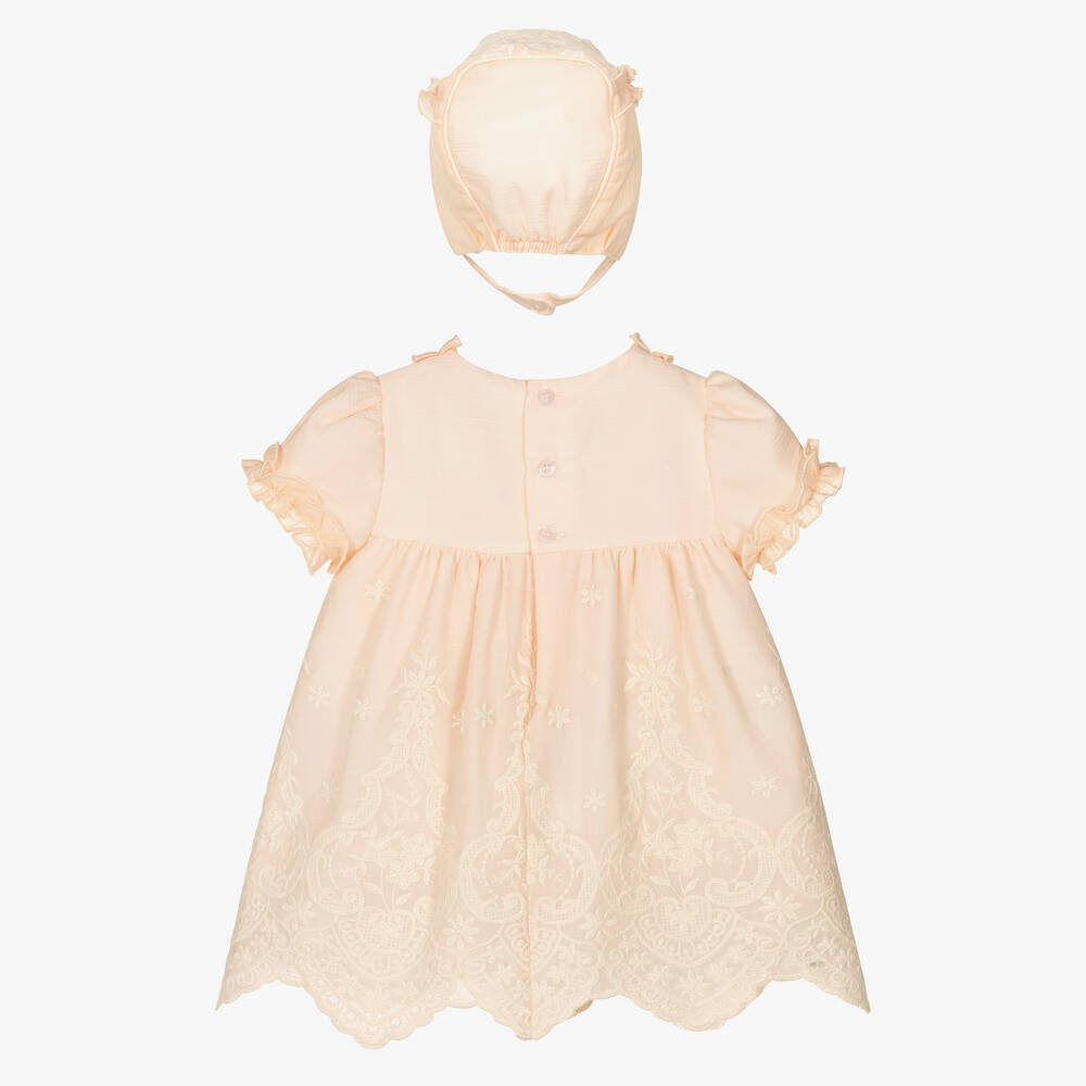 Miranda-Розовый комплект с платьем с кружевом | Childrensalon Outlet