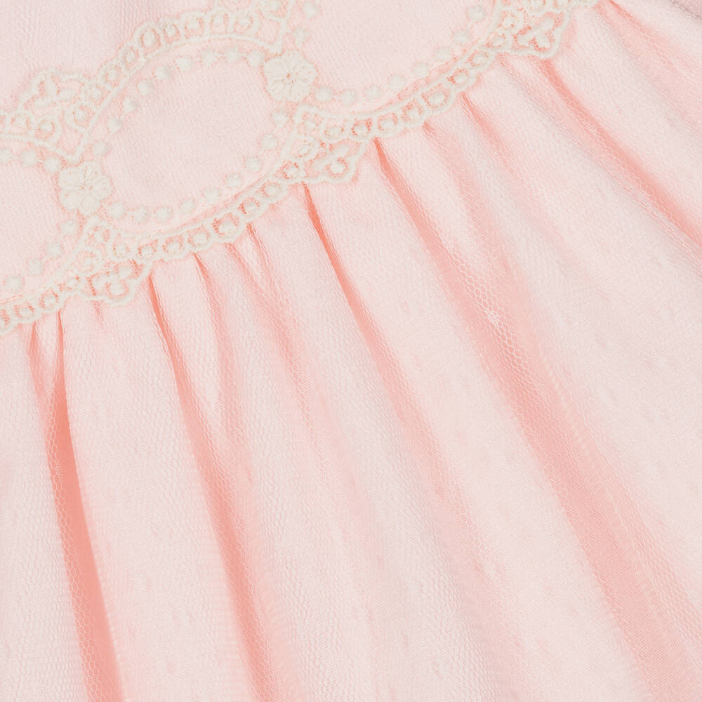 Miranda-Baby Girls Pink Tulle & Lace Dress Set | Childrensalon Outlet