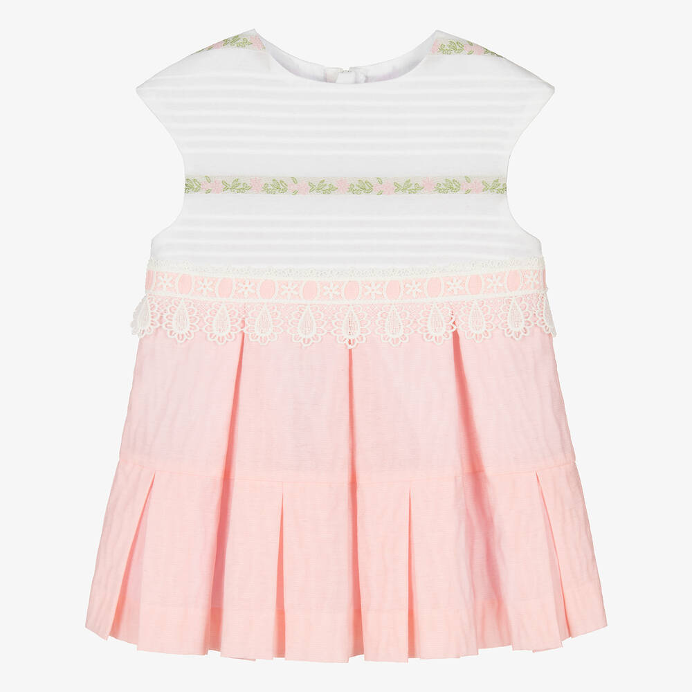 White and pink baby dress on sale