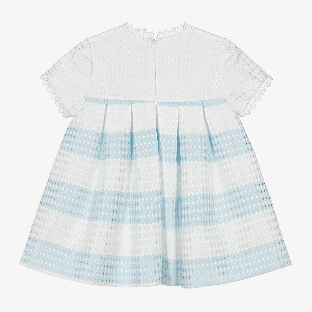 Miranda-Бело-голубое платье в полоску | Childrensalon Outlet