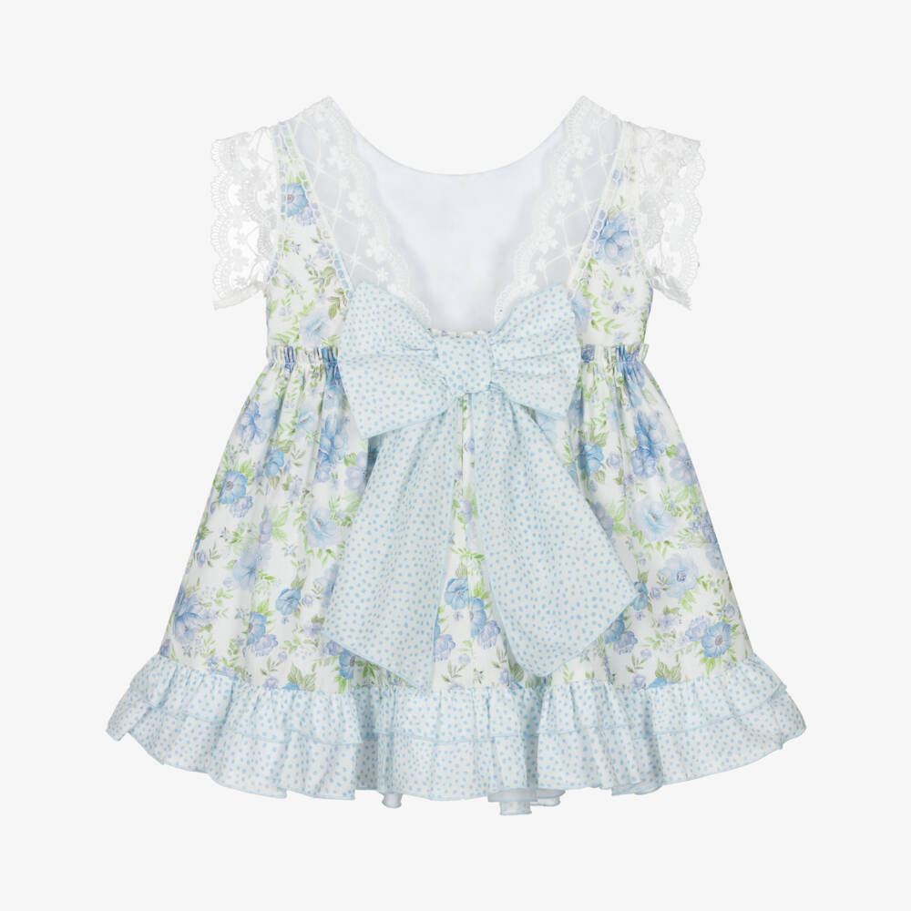Miranda-Blue Floral Dress | Childrensalon Outlet