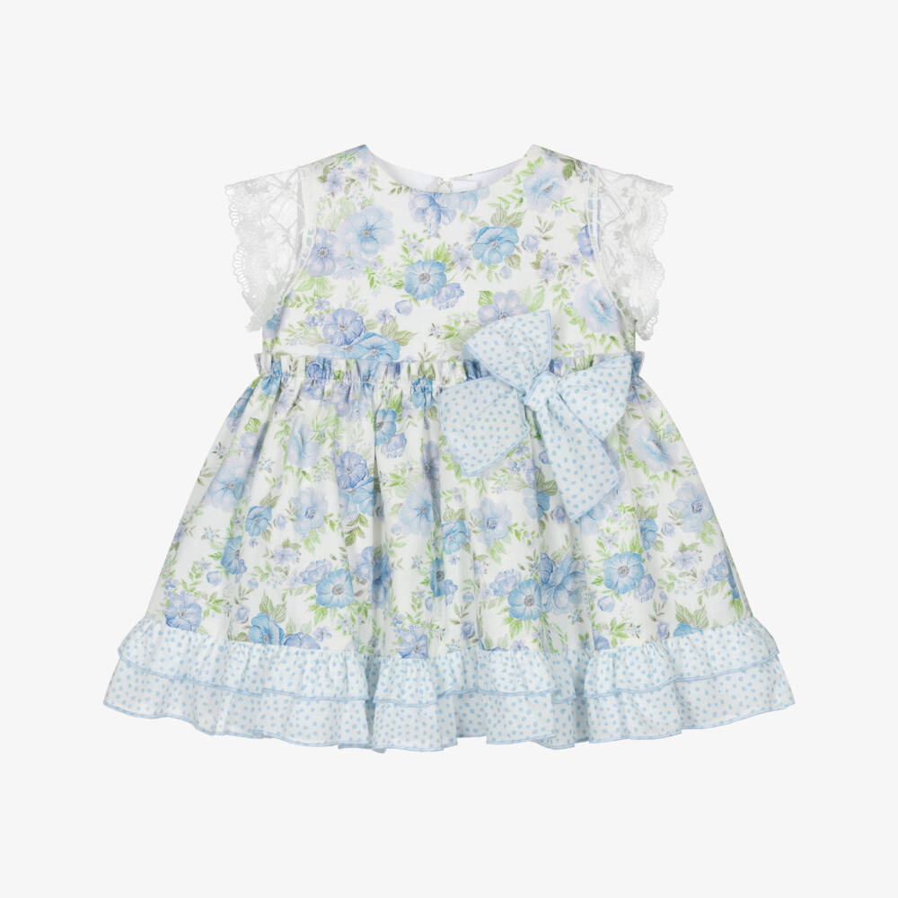 Miranda-Blue Floral Dress | Childrensalon Outlet