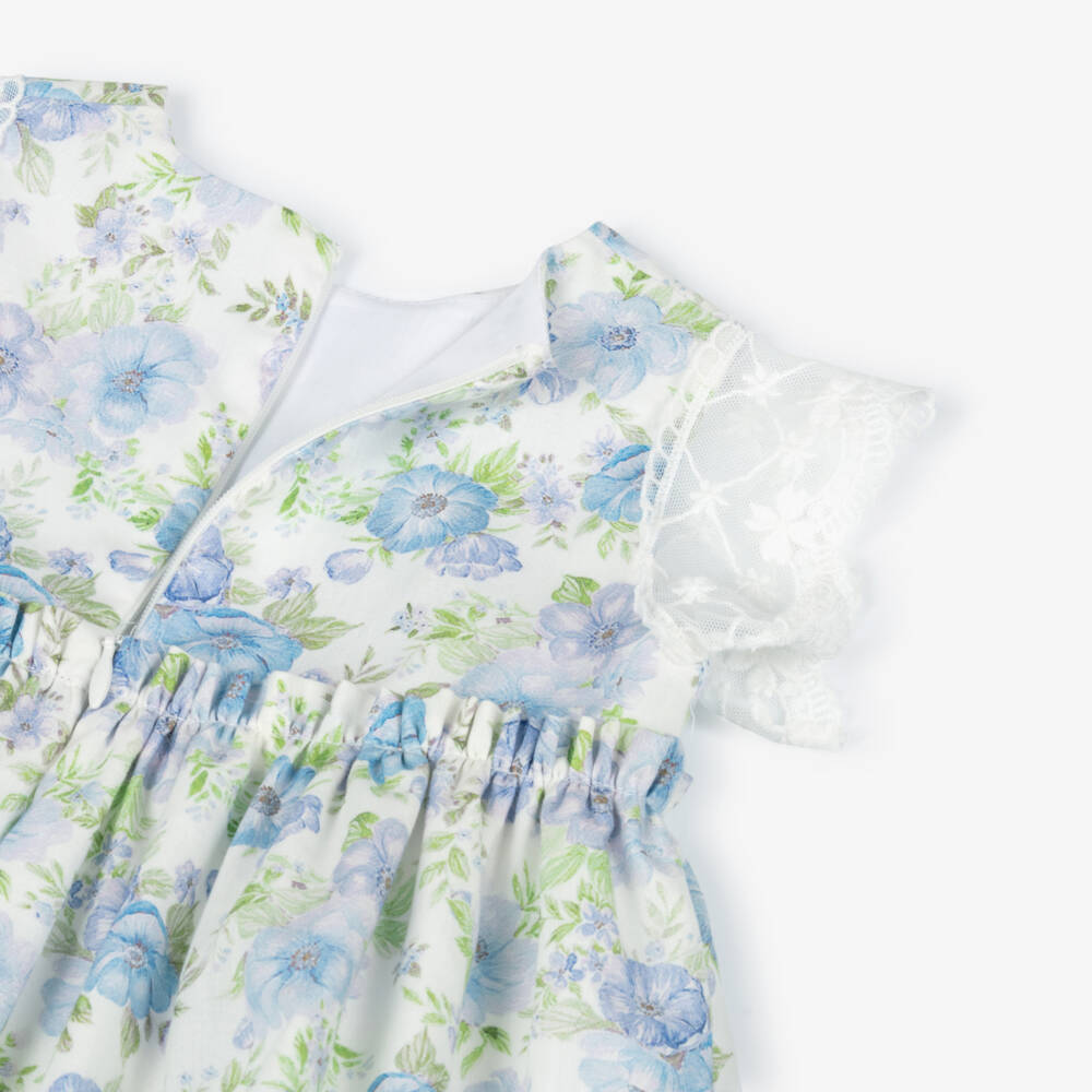 Miranda-Blue Floral Dress | Childrensalon Outlet
