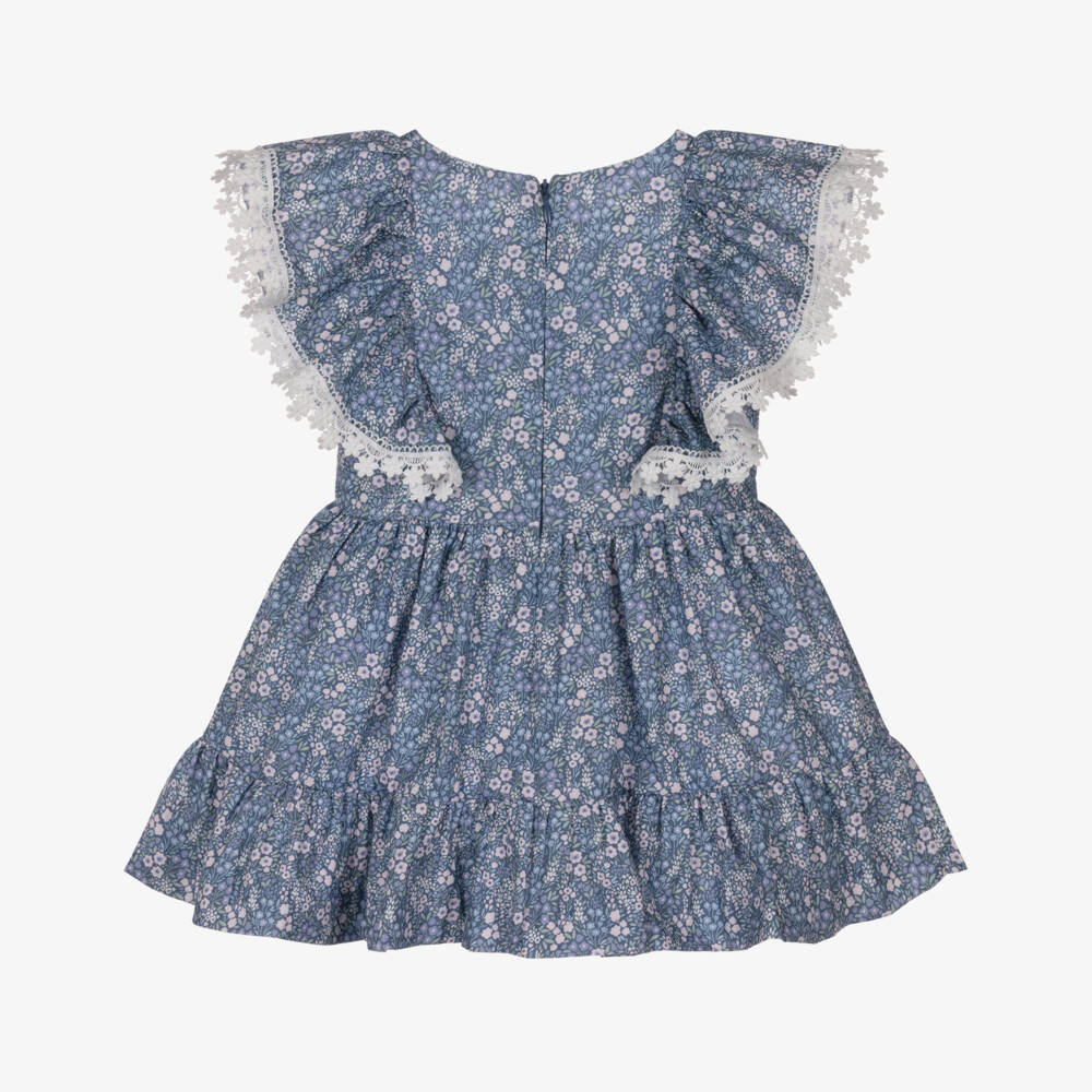 Miranda-Blue Floral Dress | Childrensalon Outlet
