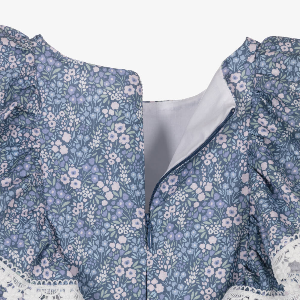 Miranda-Blue Floral Dress | Childrensalon Outlet