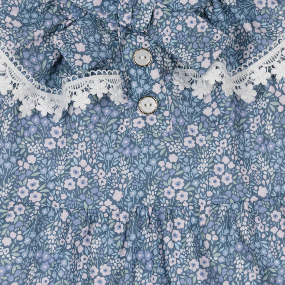 Miranda-Blue Floral Dress | Childrensalon Outlet