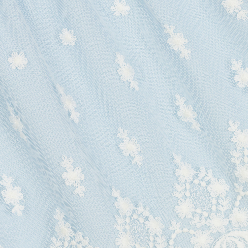 ميراندا-طقم فستان قطن بوبلين لون أزرق للمولودات | Childrensalon Outlet