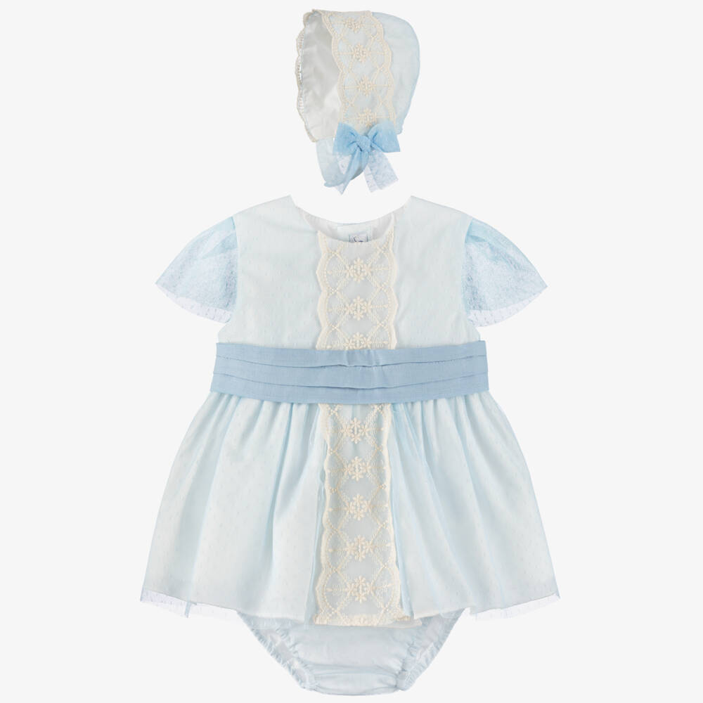 Miranda-Blue Lace Dress Set | Childrensalon Outlet