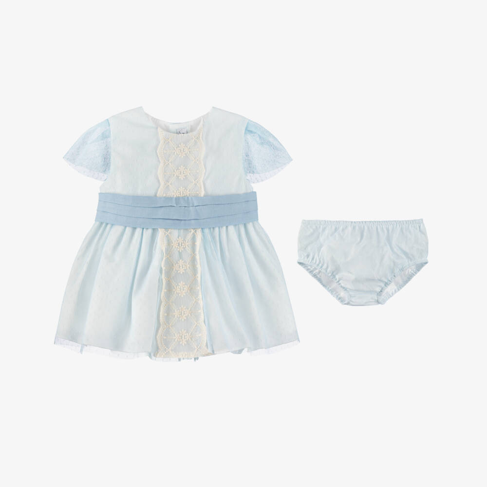Miranda-Blue Lace Dress Set | Childrensalon Outlet