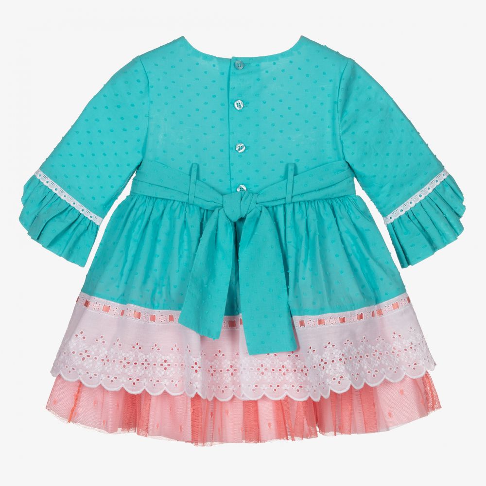 Miranda-Blue & Pink Lace Dress | Childrensalon Outlet
