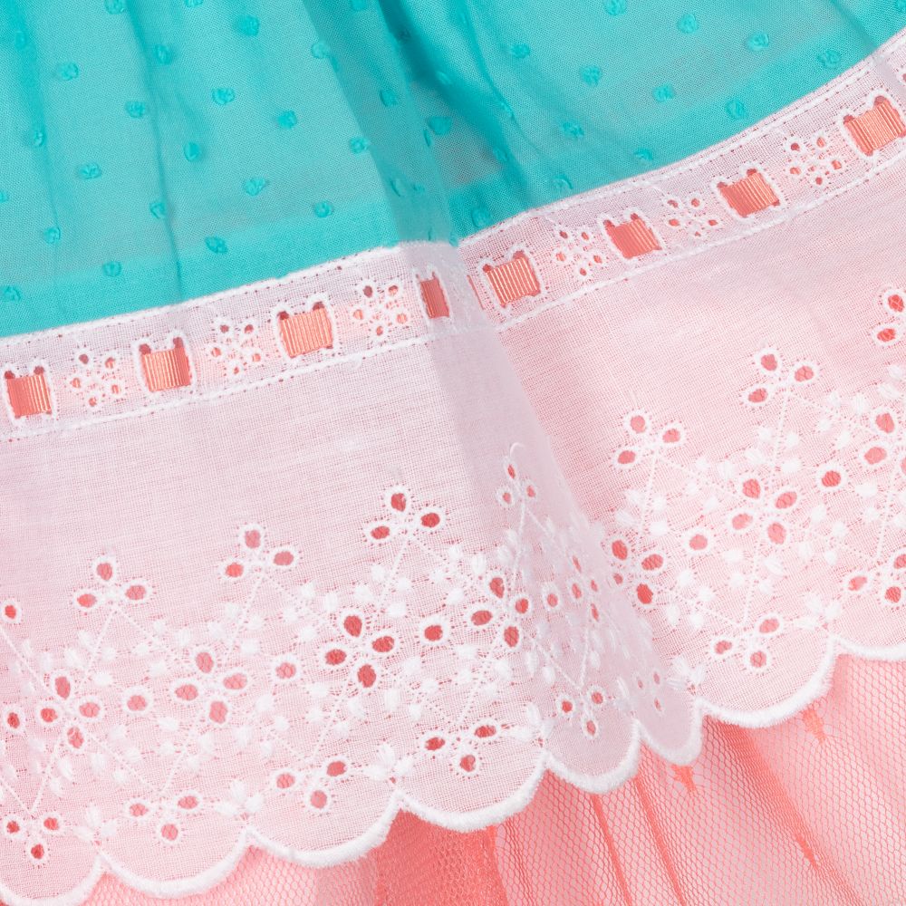 Miranda-Blue & Pink Lace Dress | Childrensalon Outlet