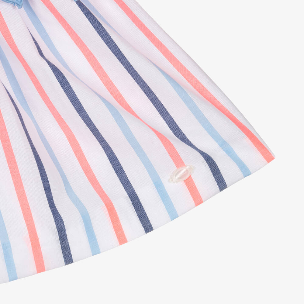 Miranda-Blue Stripe Bows Dress | Childrensalon Outlet