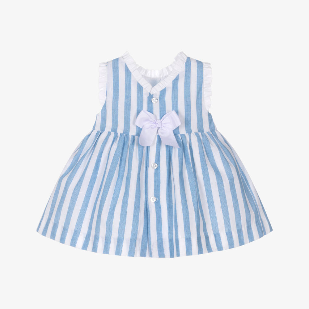 Miranda-Blue Stripe Dress | Childrensalon Outlet