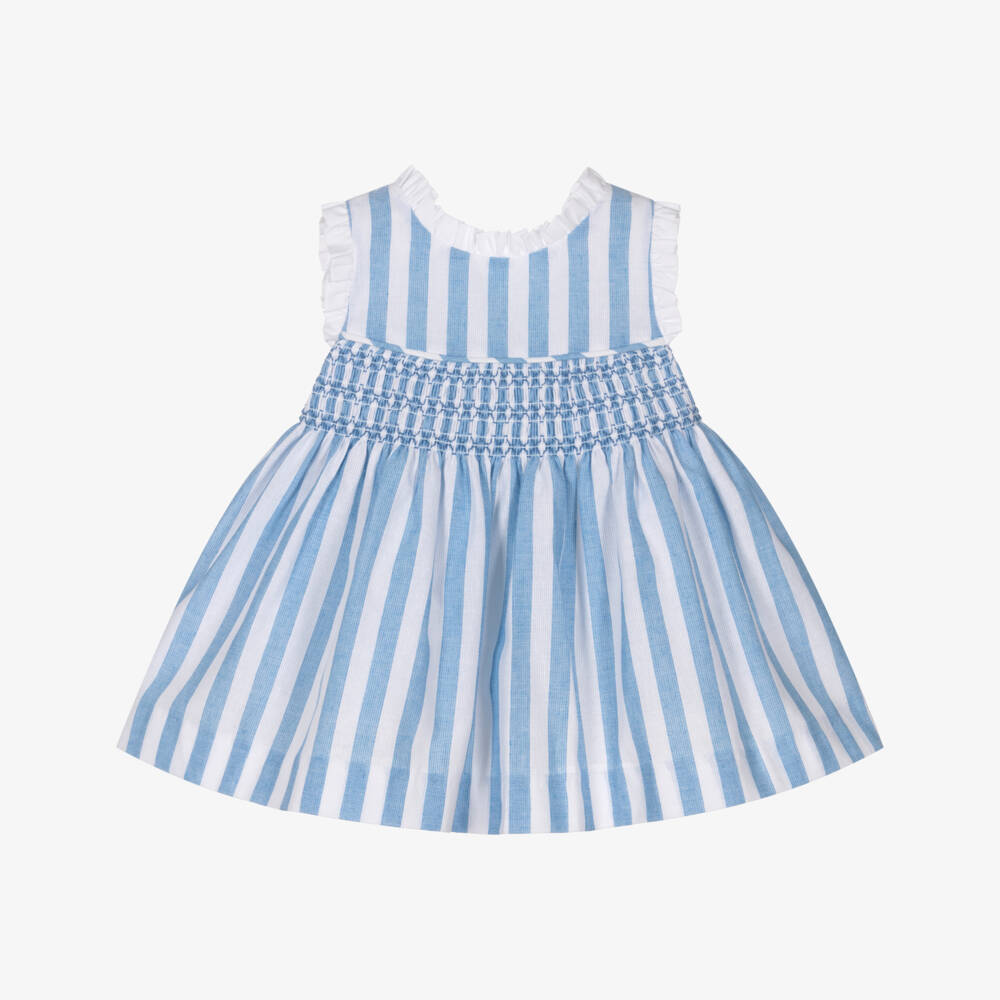 Miranda-Blue Stripe Dress | Childrensalon Outlet