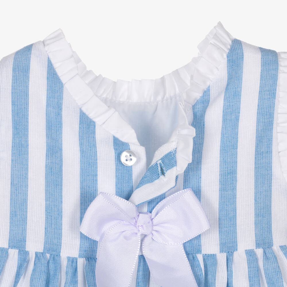 Miranda-Blue Stripe Dress | Childrensalon Outlet