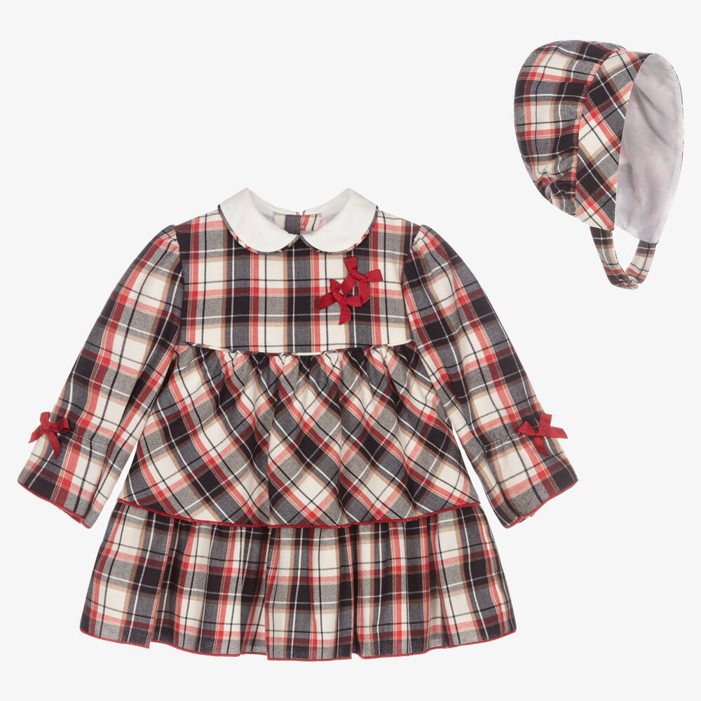 Miranda - Blue Tartan Baby Dress Set | Childrensalon