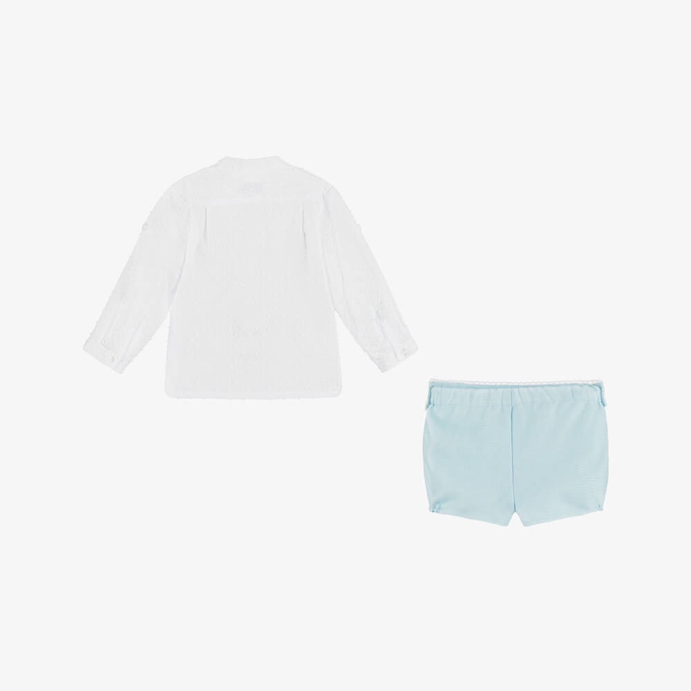 Miranda-Boys Azure Cotton Ensemble | Childrensalon Outlet