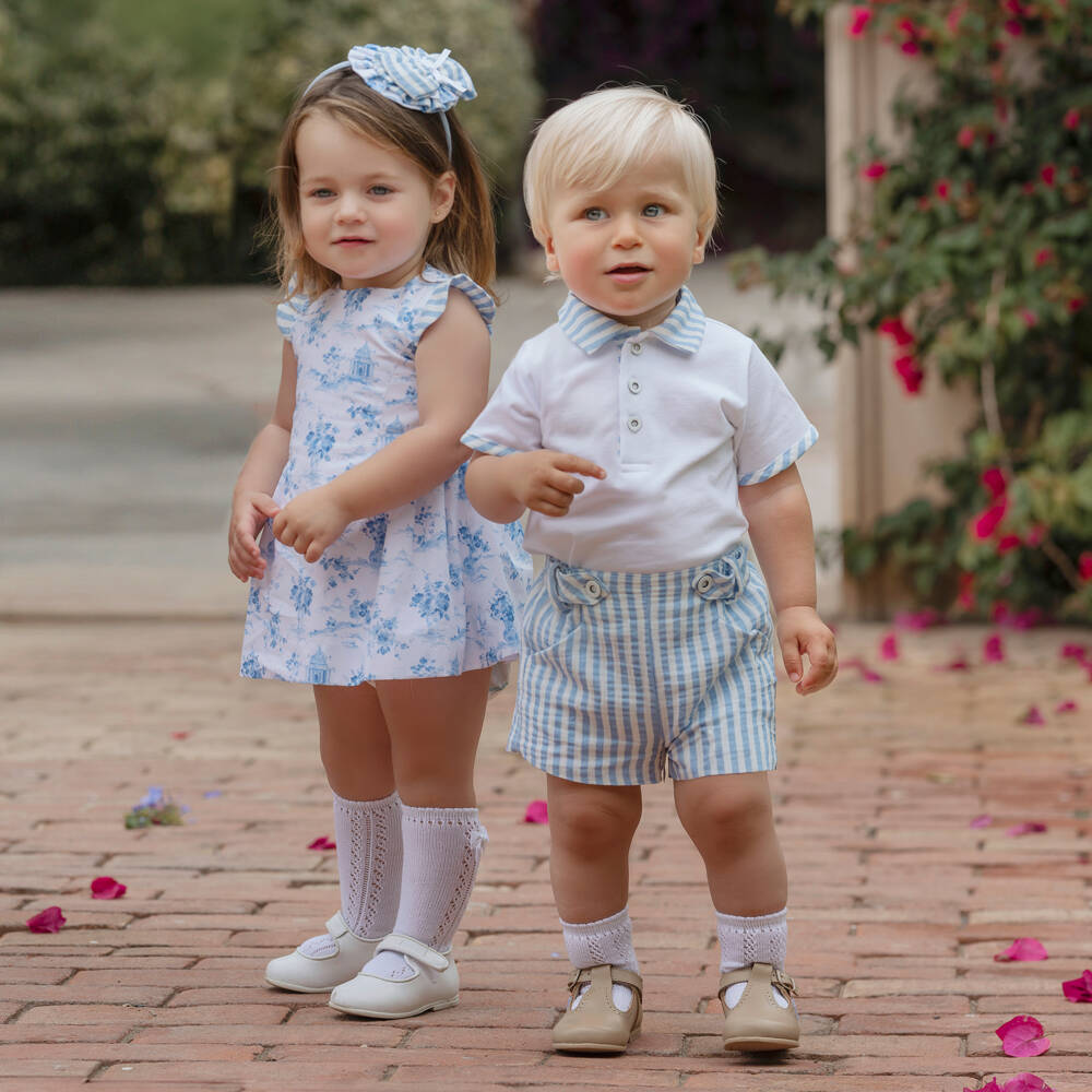 Miranda-Boys Breezy Blue Two-Piece Ensemble | Childrensalon Outlet