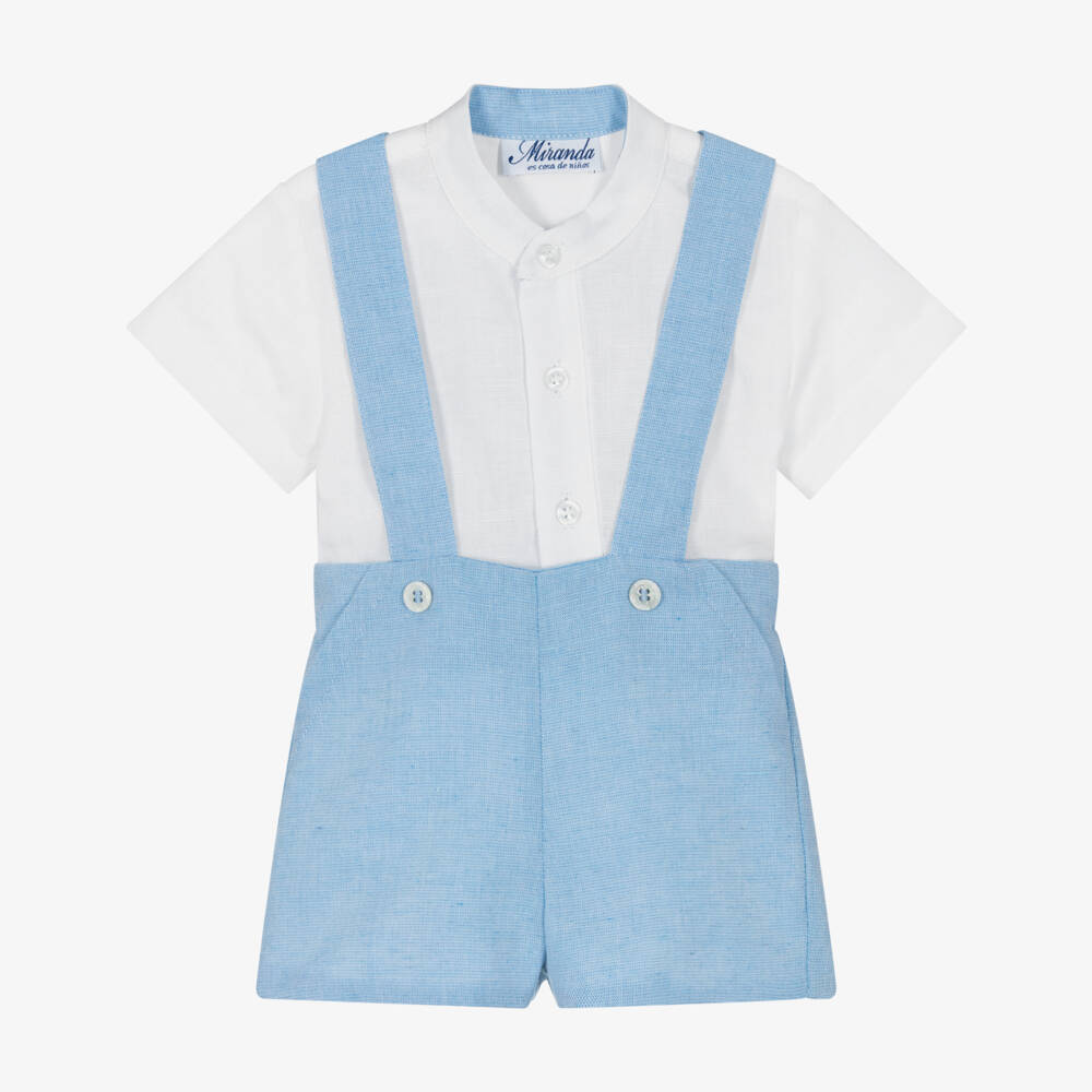 Miranda-Легкий льняной комплект шорт для мальчиков | Childrensalon Outlet