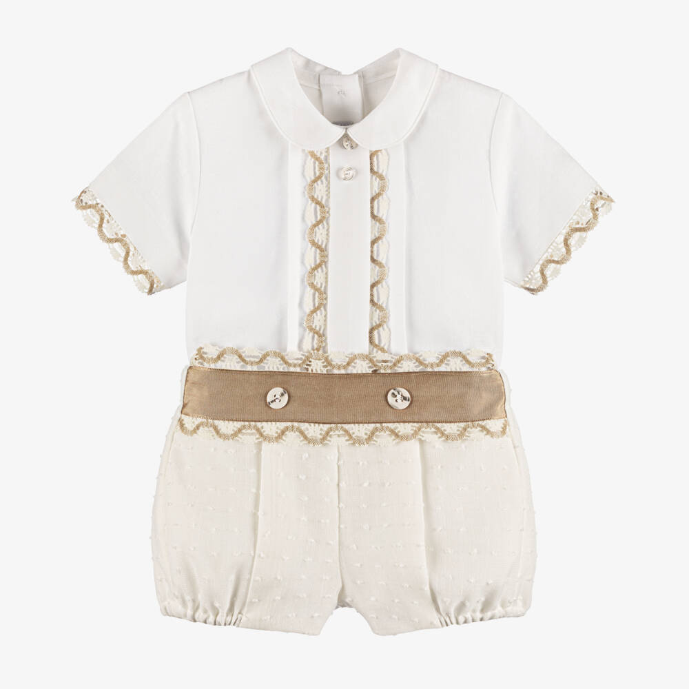 Miranda-Классический кремовый летний ансамбль для мальчиков | Childrensalon Outlet