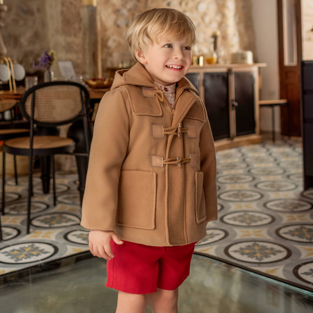 Miranda-معطف دافل بهودي لون بيج للأولاد | Childrensalon Outlet