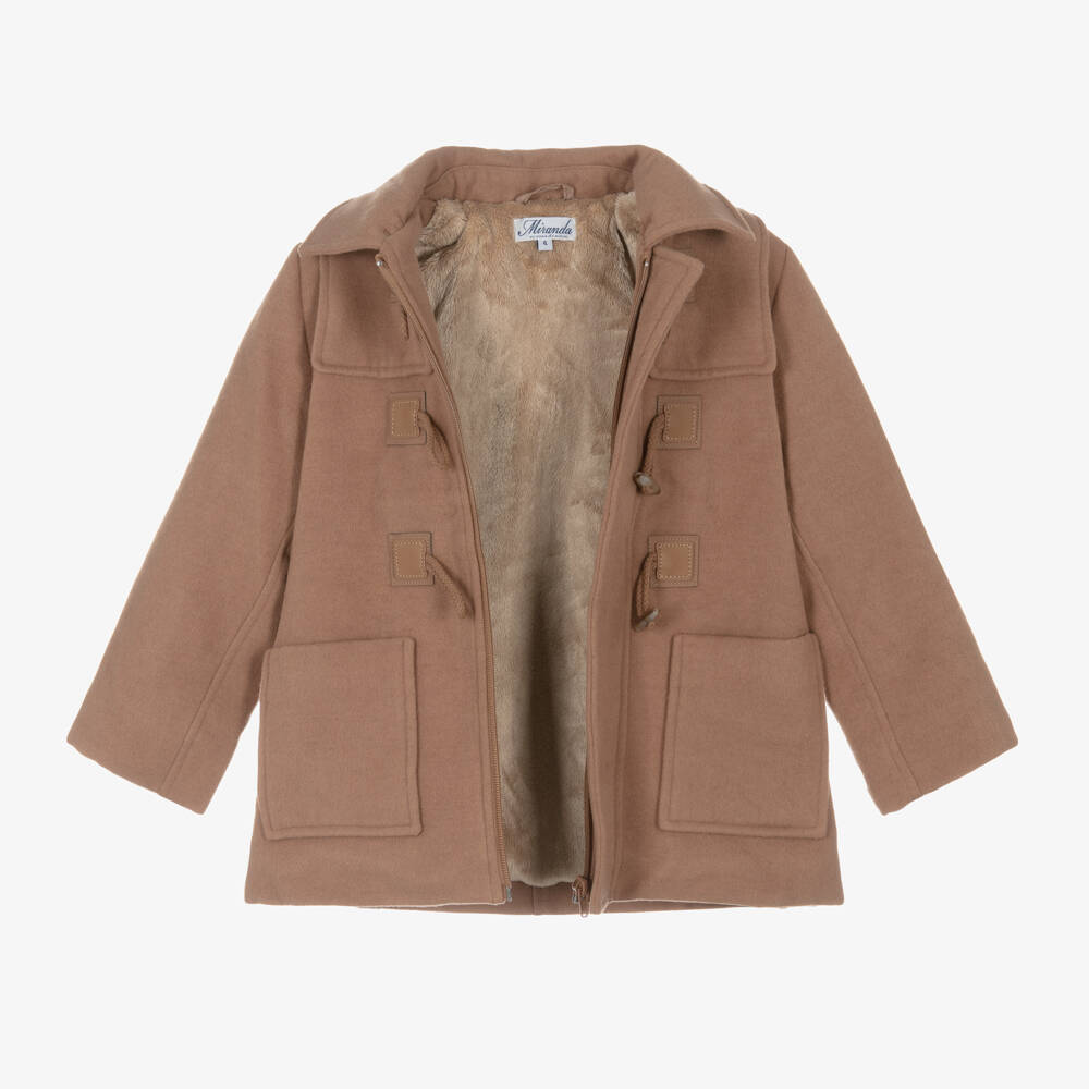 Miranda-معطف دافل بهودي لون بيج للأولاد | Childrensalon Outlet