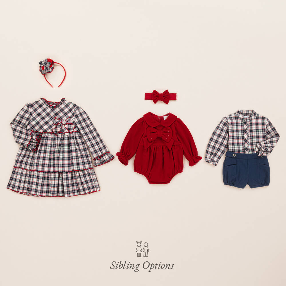 Miranda-Boys Navy Checked Shorts Ensemble | Childrensalon Outlet