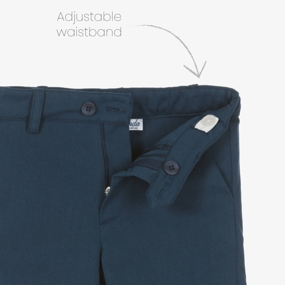 Miranda-Boys Navy Checkered Shorts Outfit | Childrensalon Outlet