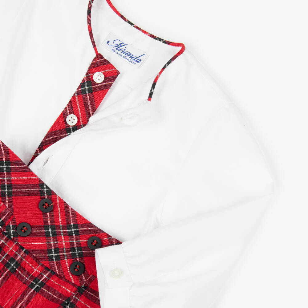 Miranda-Комплект красных шорт в клетку для мальчиков | Childrensalon Outlet