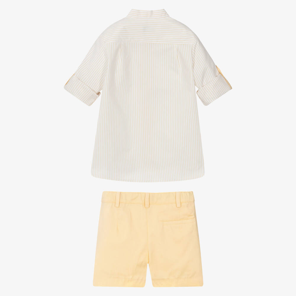 Miranda-Boys Sunshine Stripe Shirt & Shorts | Childrensalon Outlet