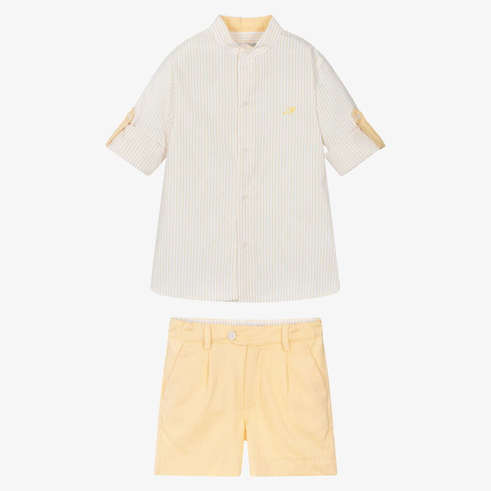 Miranda-Boys Sunshine Stripe Shirt & Shorts | Childrensalon Outlet
